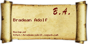 Bradean Adolf névjegykártya